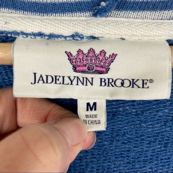 JADELYNN Brooke Pom Pom Pullover Striped Hoodie - Picture 8 of 12